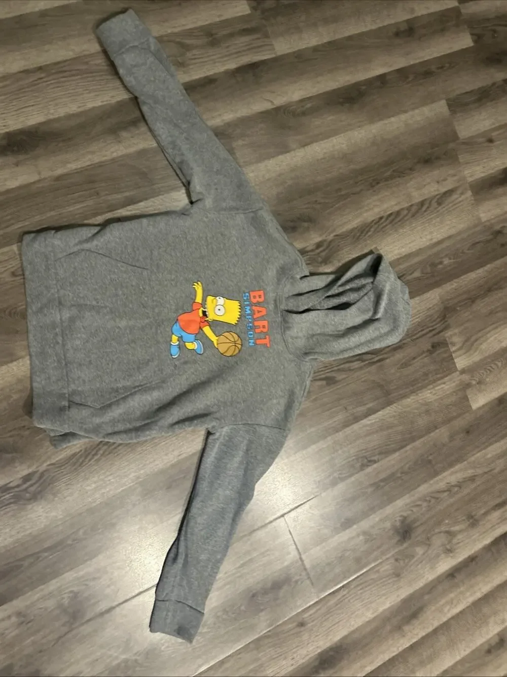 Old Navy Bart Simpson Hoodie Sweatshirt Basketball Youth Kids Boys Size XL 14-16